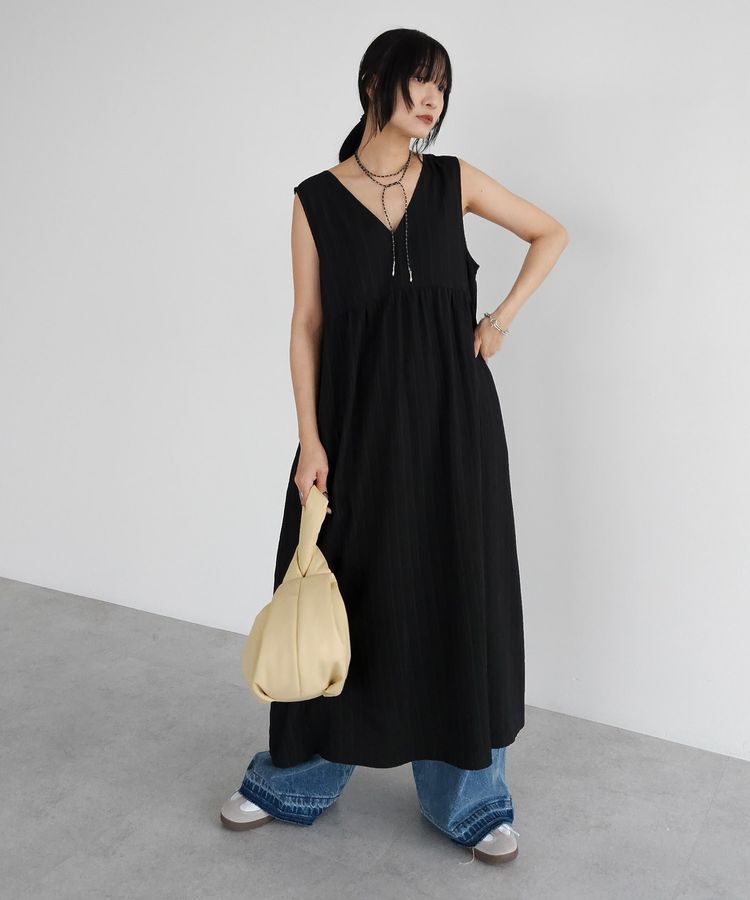 Green Parks「5WAYノースリーブワンピース」|ジャンパースカート|Black