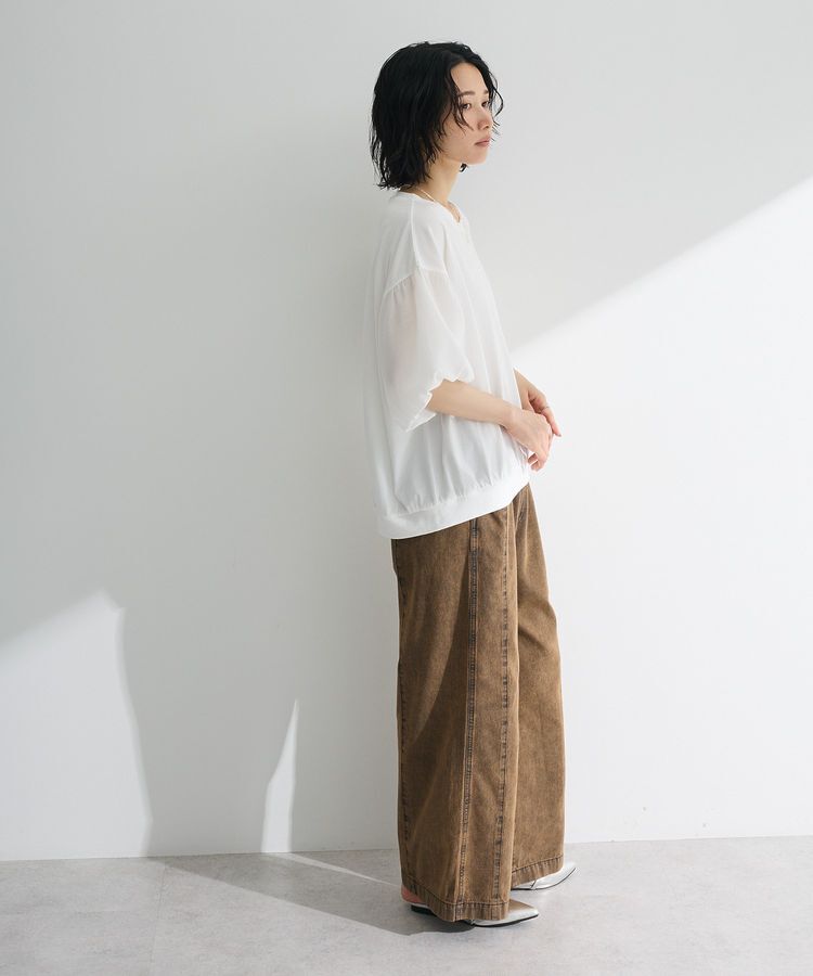 Green Parks「袖バルーンドッキングプルオーバー」|Tシャツ・カットソー|