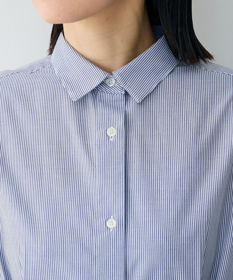 Green Parks「イージーケア抜け衿ウエストタックシャツワンピース」|ワンピース|