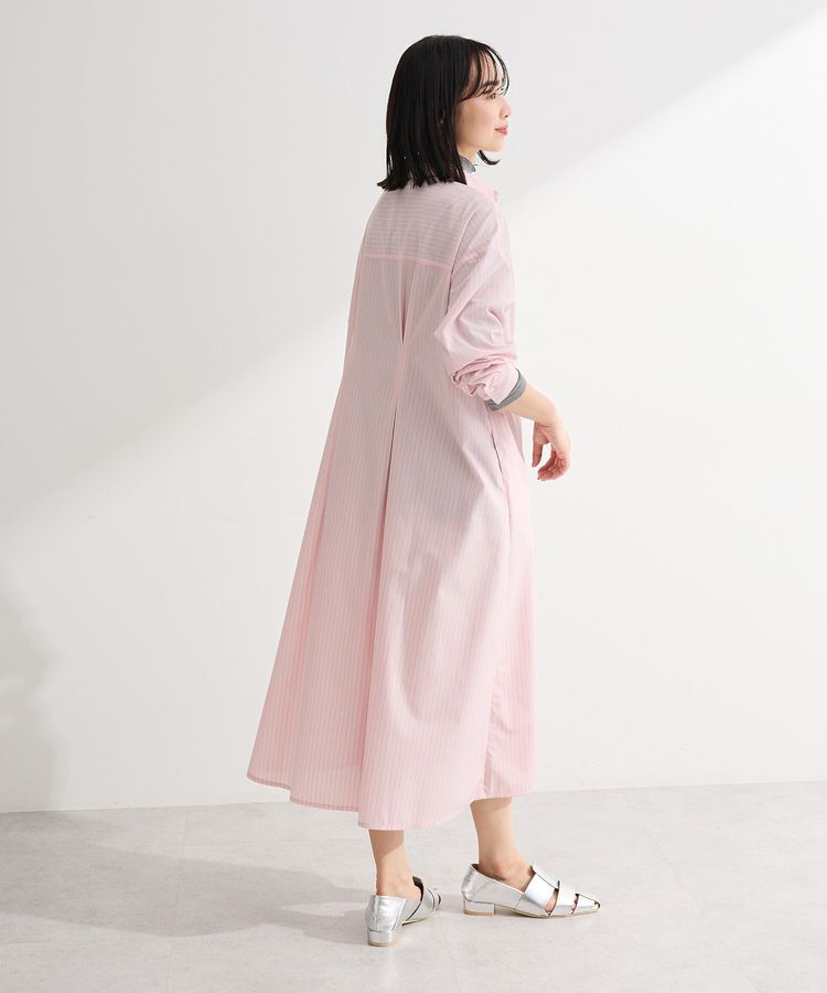 Green Parks「イージーケア抜け衿ウエストタックシャツワンピース」|ワンピース|