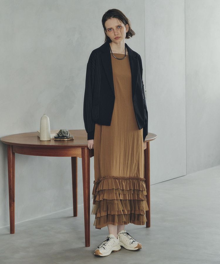 Editt by YECCA VECCA「ラッフルキャミワンピース」|ワンピース|Camel