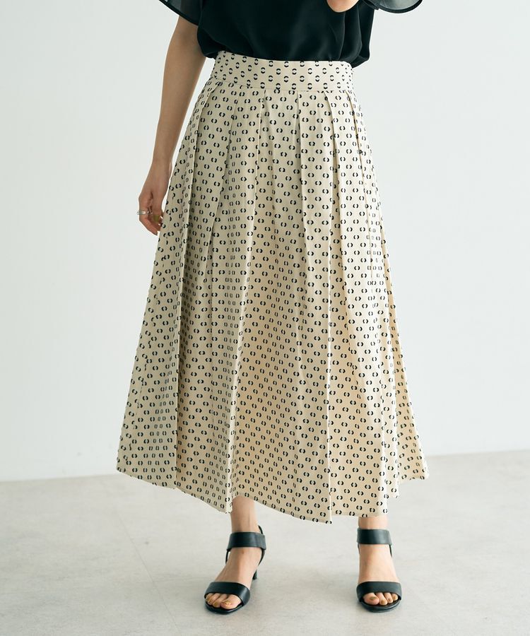 YECCA VECCA「タックフレアスカート」|フレア|