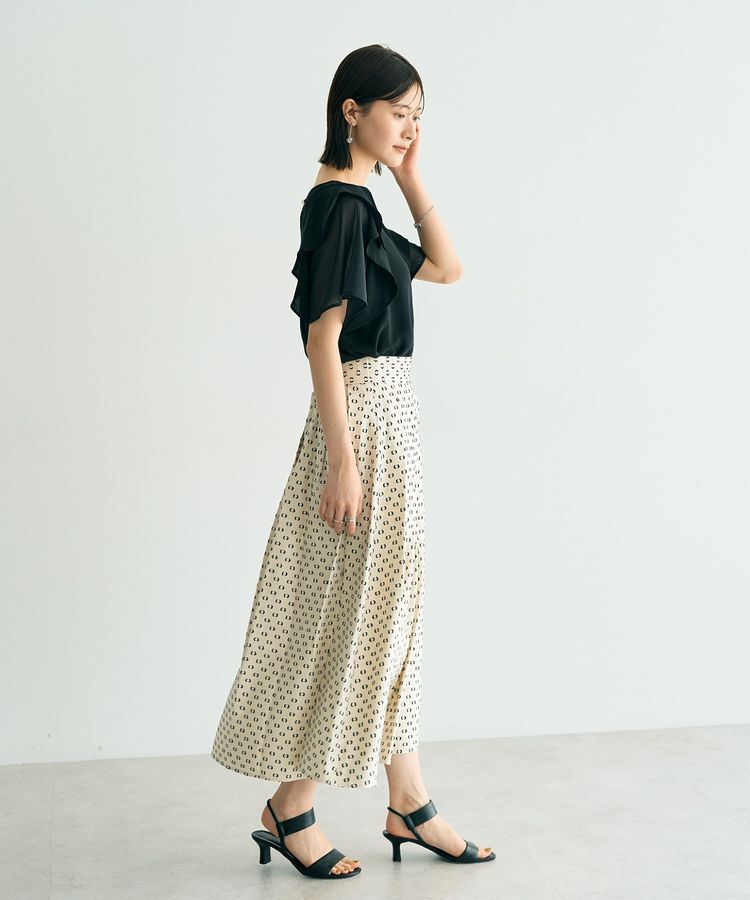 YECCA VECCA「タックフレアスカート」|フレア|