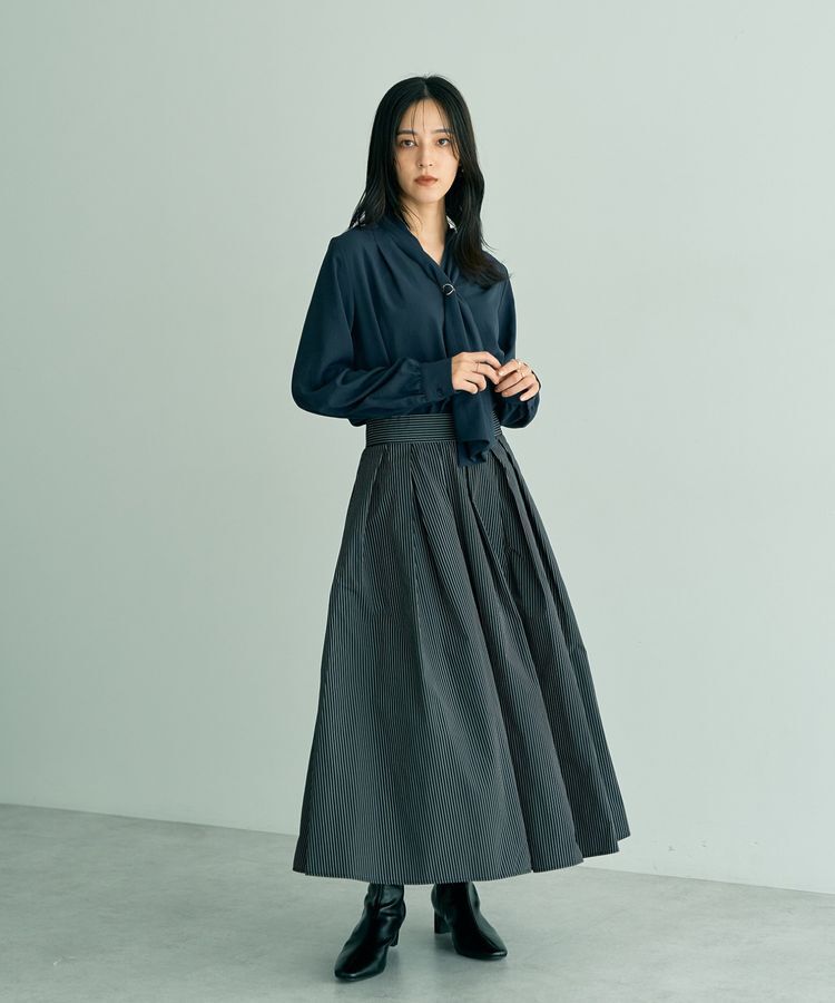 YECCA VECCA「タックフレアスカート」|フレア|