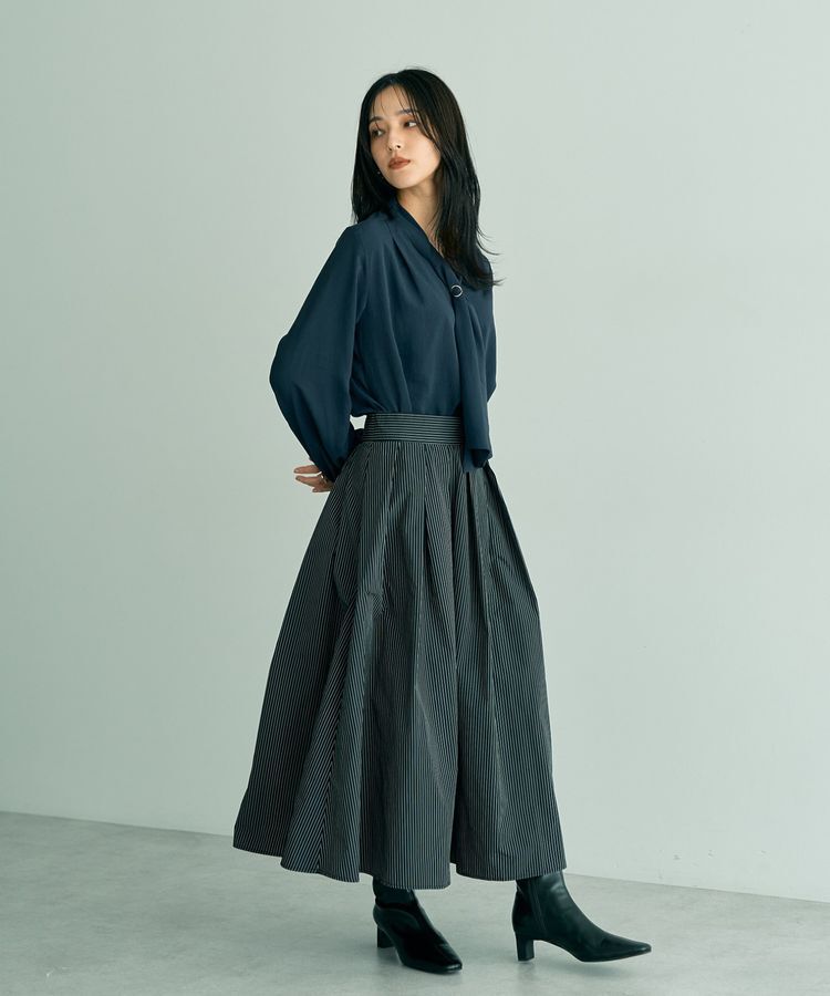 YECCA VECCA「タックフレアスカート」|フレア|