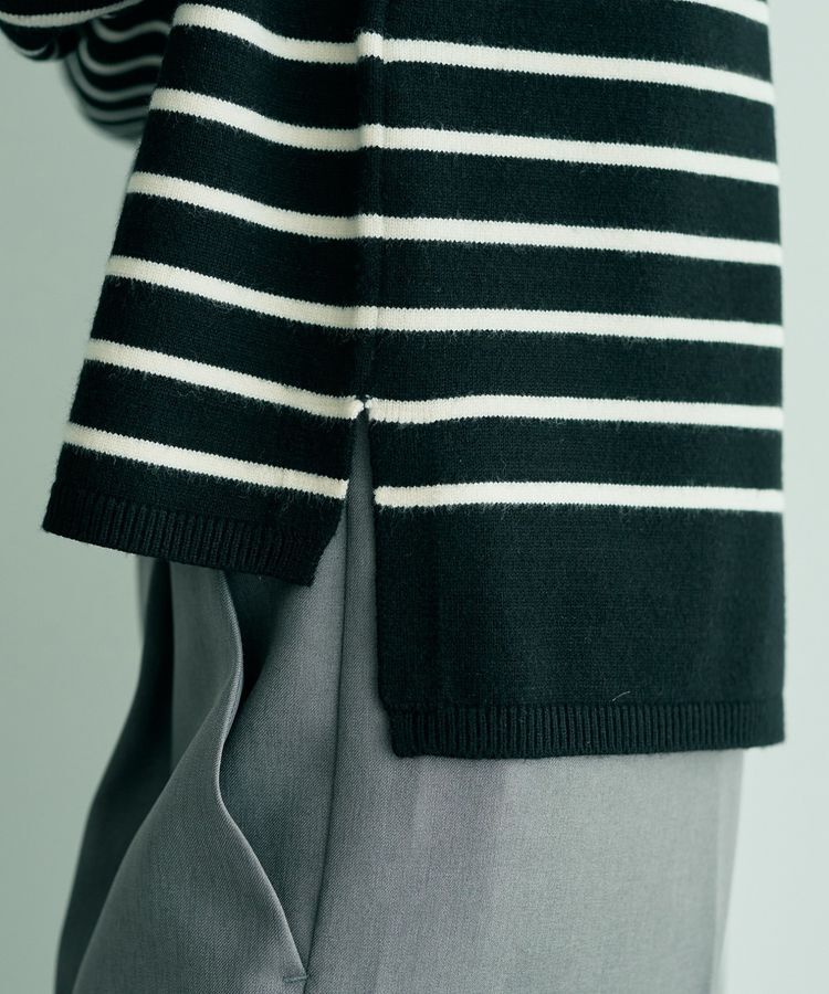 YECCA VECCA「ボーダーボートネックニット」|ニット・セーター|