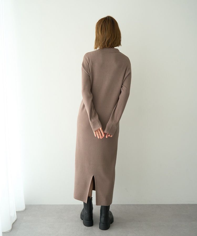 YECCA VECCA「襟付きニットワンピース」|ワンピース|