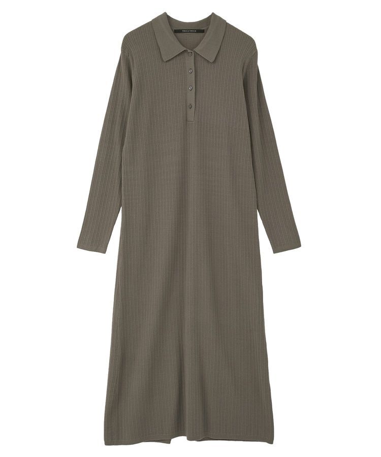 YECCA VECCA「襟付きニットワンピース」|ワンピース|