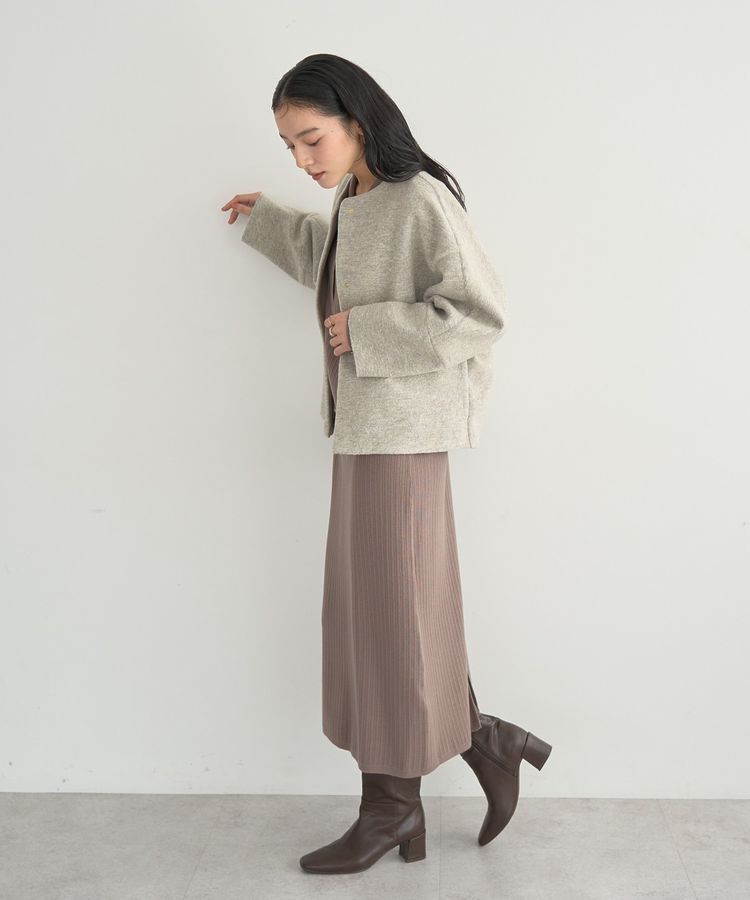 YECCA VECCA「襟付きニットワンピース」|ワンピース|