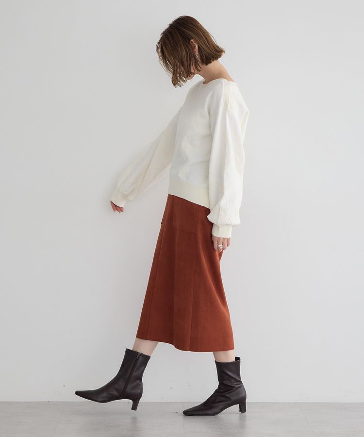 YECCA VECCA「フラワー柄ふくれジャガードニット」|ニット・セーター|