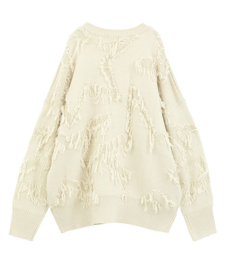 Editt by YECCA VECCA「スター柄フリンジルーズニット」|ニット・セーター|