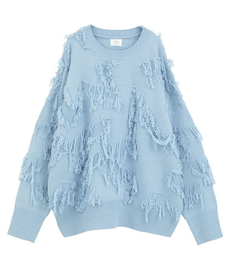 Editt by YECCA VECCA「スター柄フリンジルーズニット」|ニット・セーター|