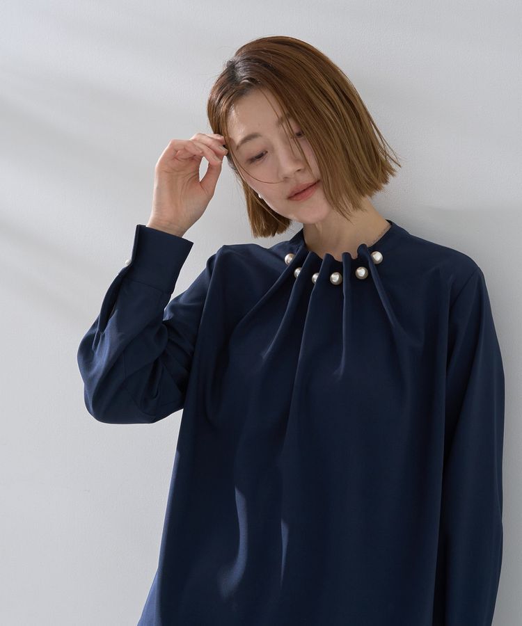 YECCA VECCA「パールタックブラウス」|シャツ・ブラウス|