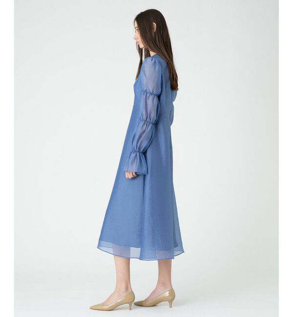 LOULOU WILLOUGHBY「【LOULOU WILLOUGHBY】ギャザーシフォンスリーブワンピース」|ワンピース|