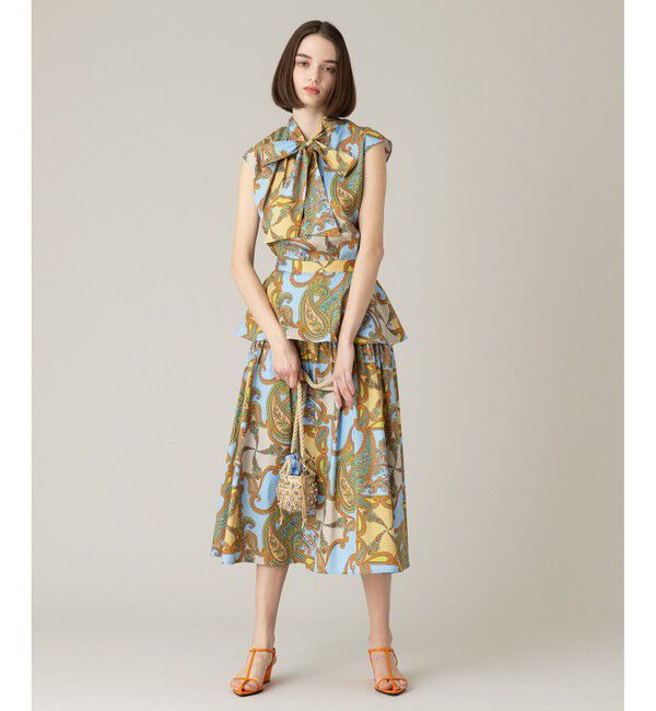 LOULOU WILLOUGHBY「【LOULOU WILLOUGHBY】RATTIペイズリーギャザースカート」|スカート|