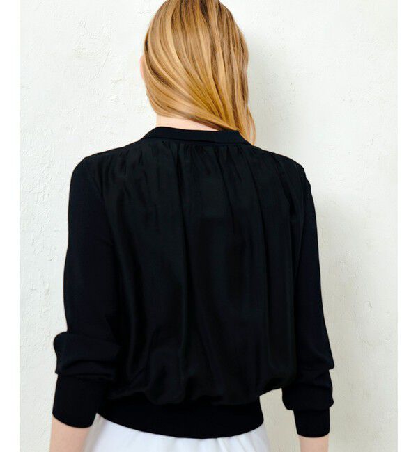 allureville「布帛コンビニットブルゾン」|カーディガン|