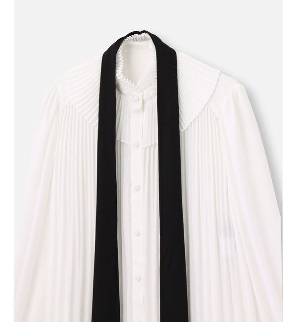 LOULOU WILLOUGHBY「【LOULOU WILLOUGHBY】プリーツリボンブラウス」|シャツ・ブラウス|