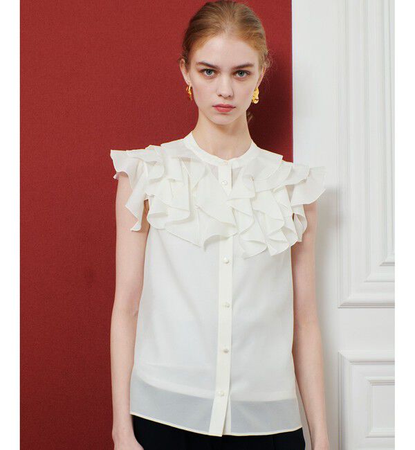 LOULOU WILLOUGHBY「【LOULOU WILLOUGHBY】ラッフルボリュームブラウス」|シャツ・ブラウス|