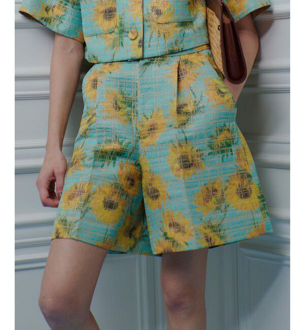 LOULOU WILLOUGHBY「【LOULOU WILLOUGHBY】サンフラワーJQショートパンツ」|その他|