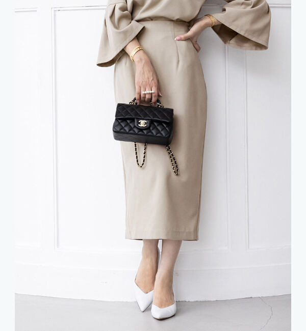 ur's「【星玲奈さんコラボアイテム】ペンシルタイトスカート」|スカート|グレージュ