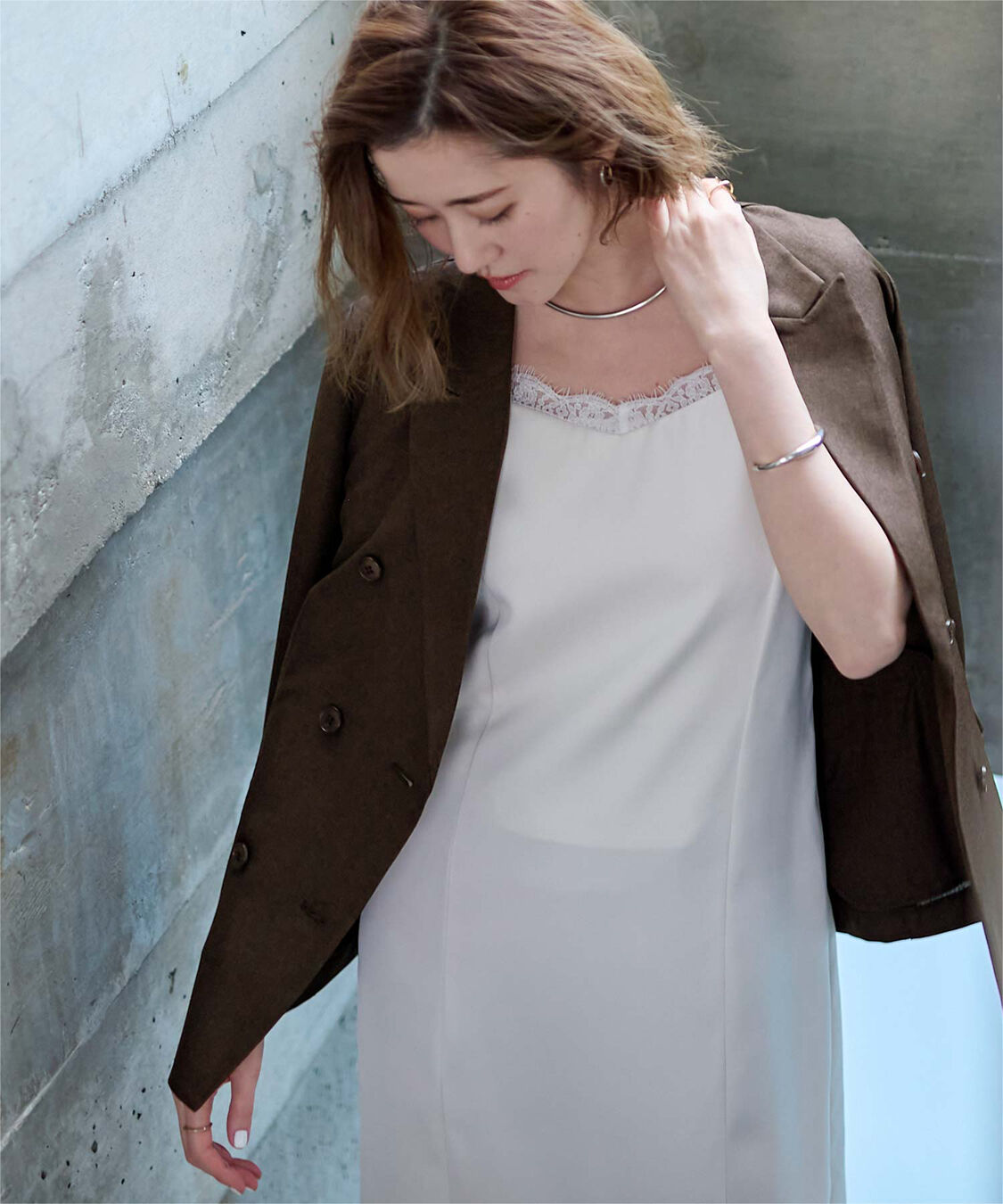 ur's「リネンライクダブルブレストジャケット」|テーラードジャケット|