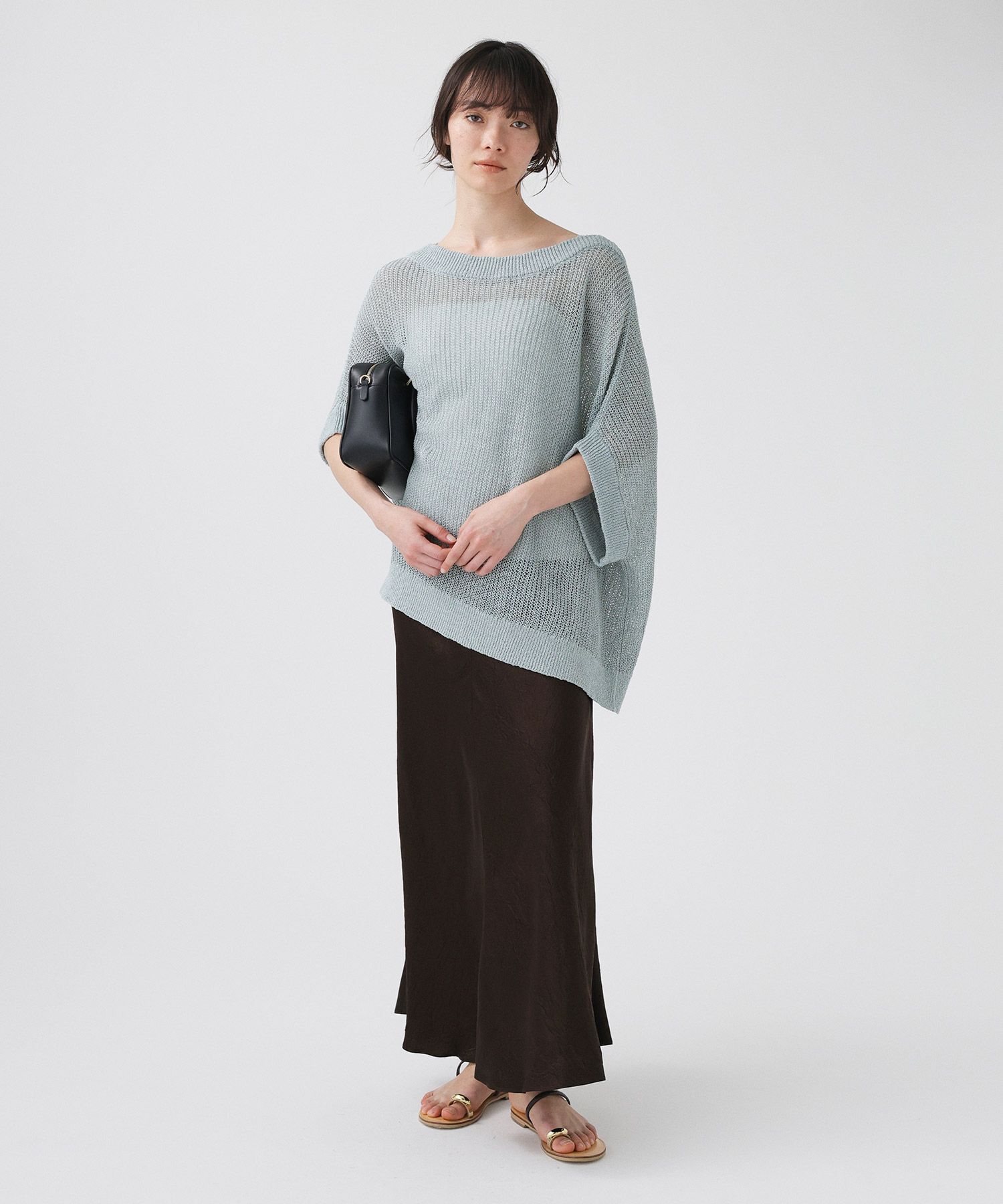 BABYLONE「ペーパーフレンチ袖プルオーバー」|ニット・セーター|