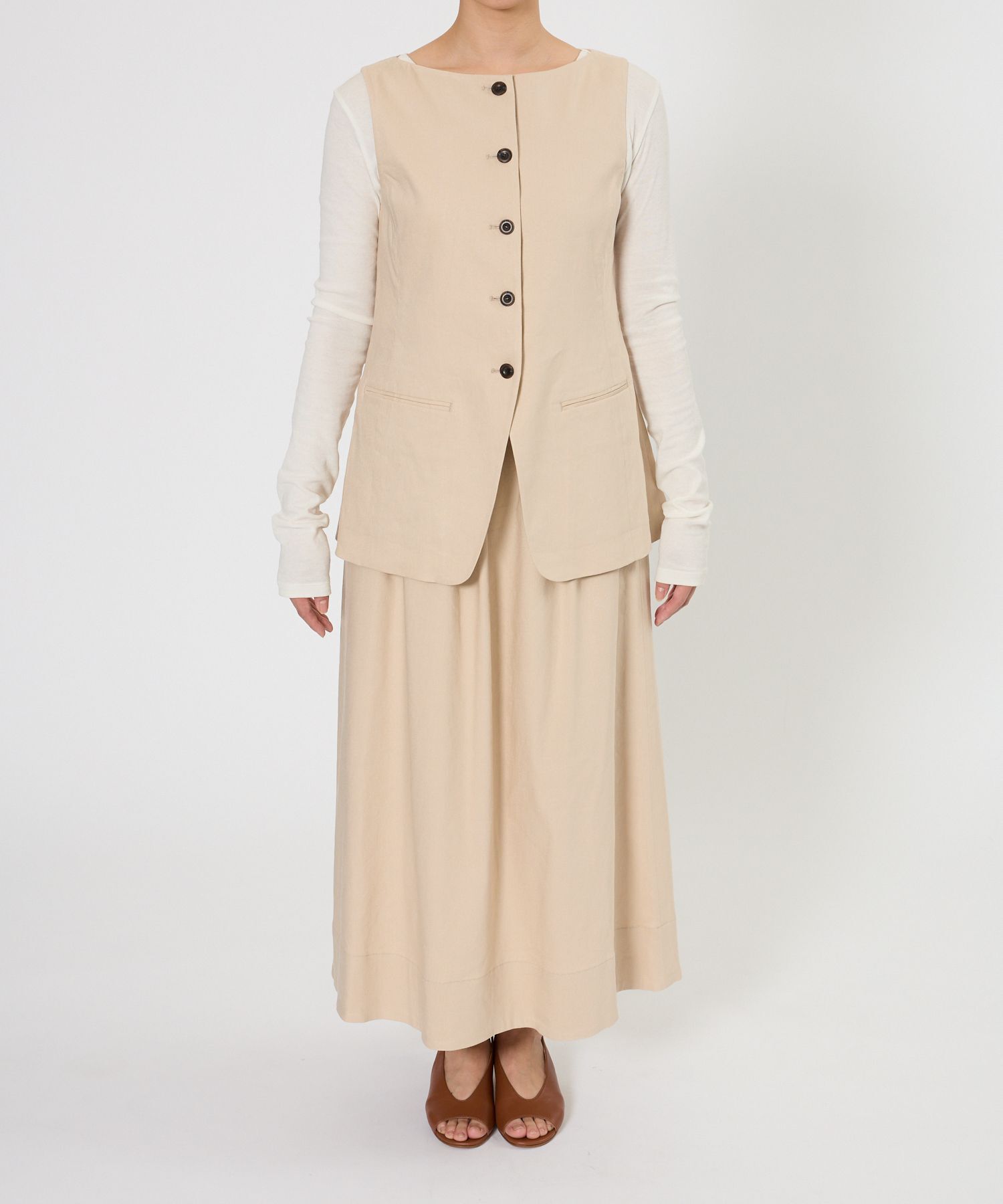 BABYLONE「リネンレーヨンスカート<セットアップ対応>」|スカート|