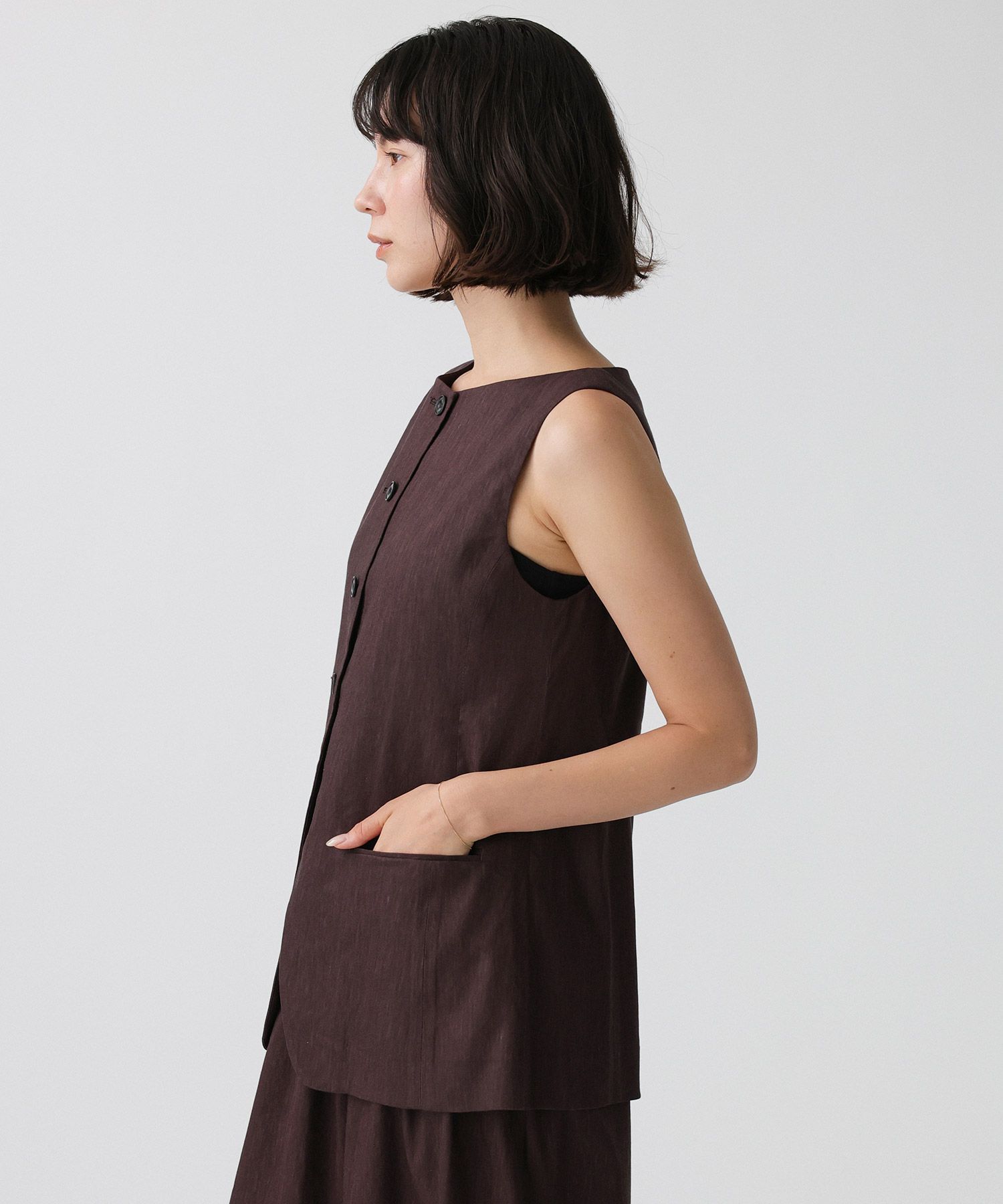 BABYLONE「ソフトレーヨンジレ<セットアップ対応>」|ベスト・ジレ|