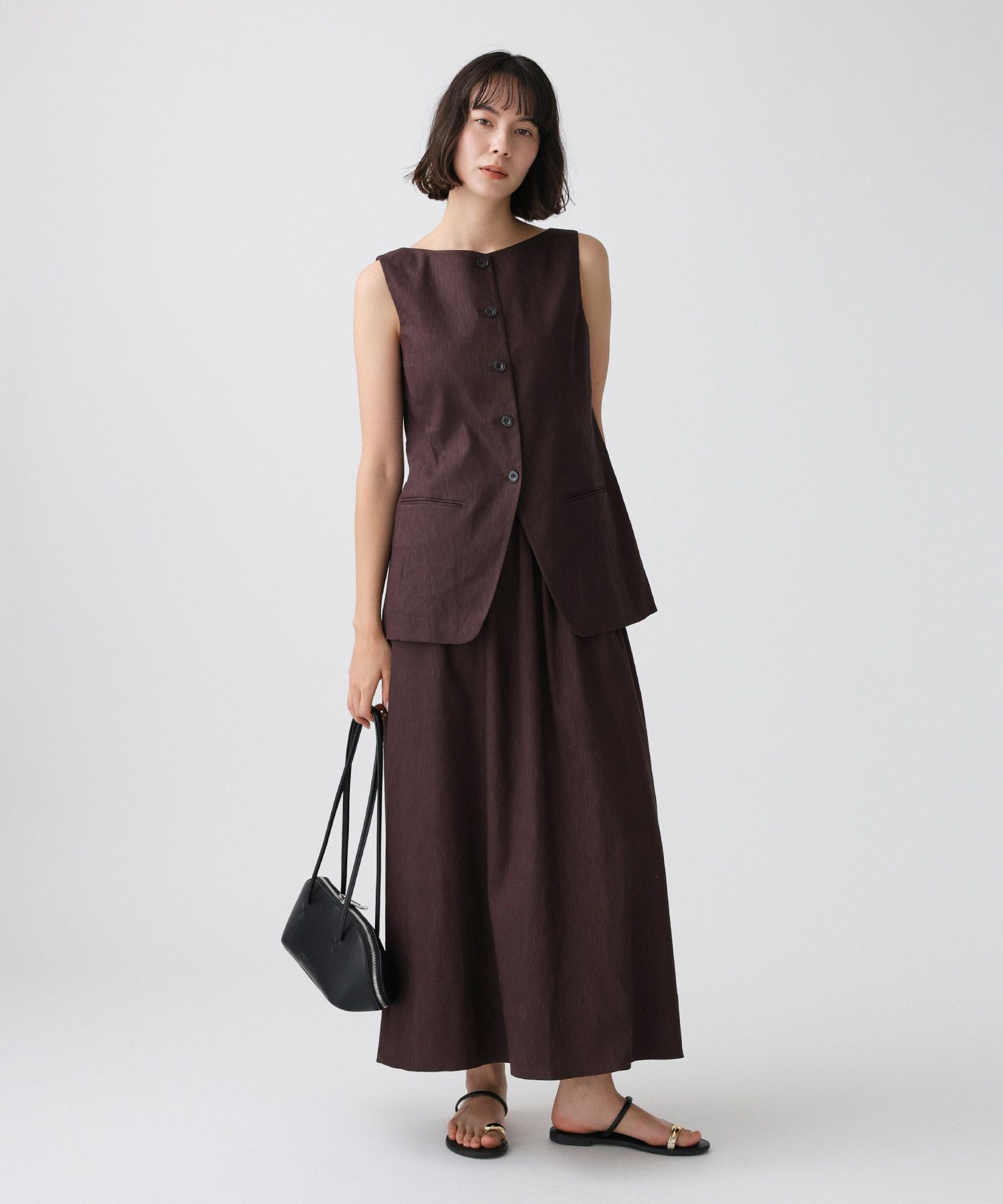 BABYLONE「ソフトレーヨンジレ<セットアップ対応>」|ベスト・ジレ|