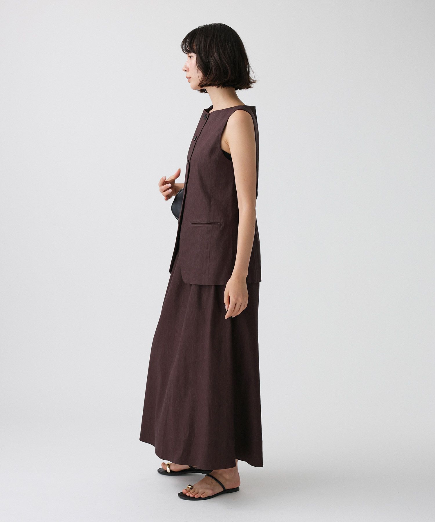 BABYLONE「ソフトレーヨンジレ<セットアップ対応>」|ベスト・ジレ|