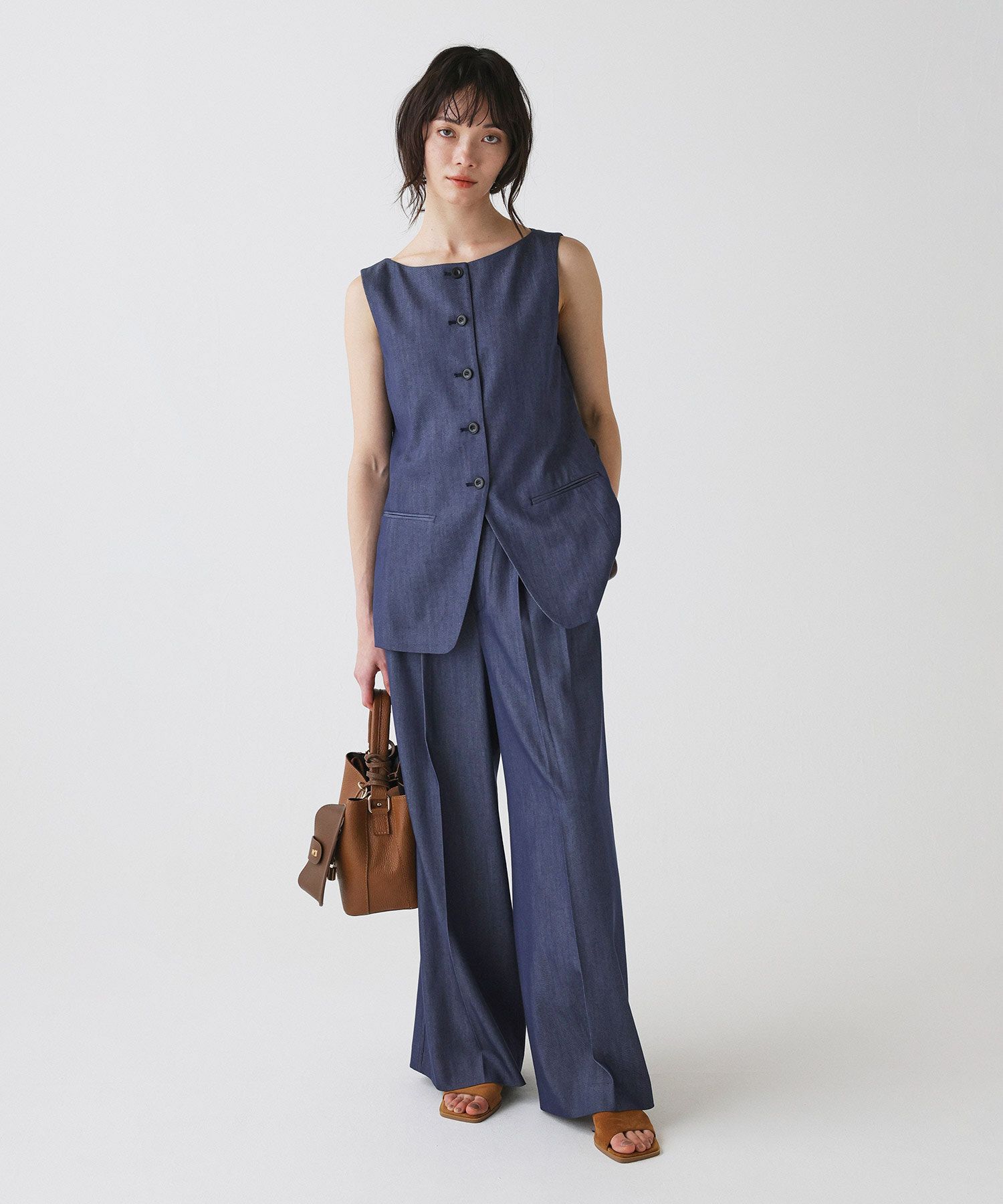 BABYLONE「ソフトレーヨンジレ<セットアップ対応>」|ベスト・ジレ|