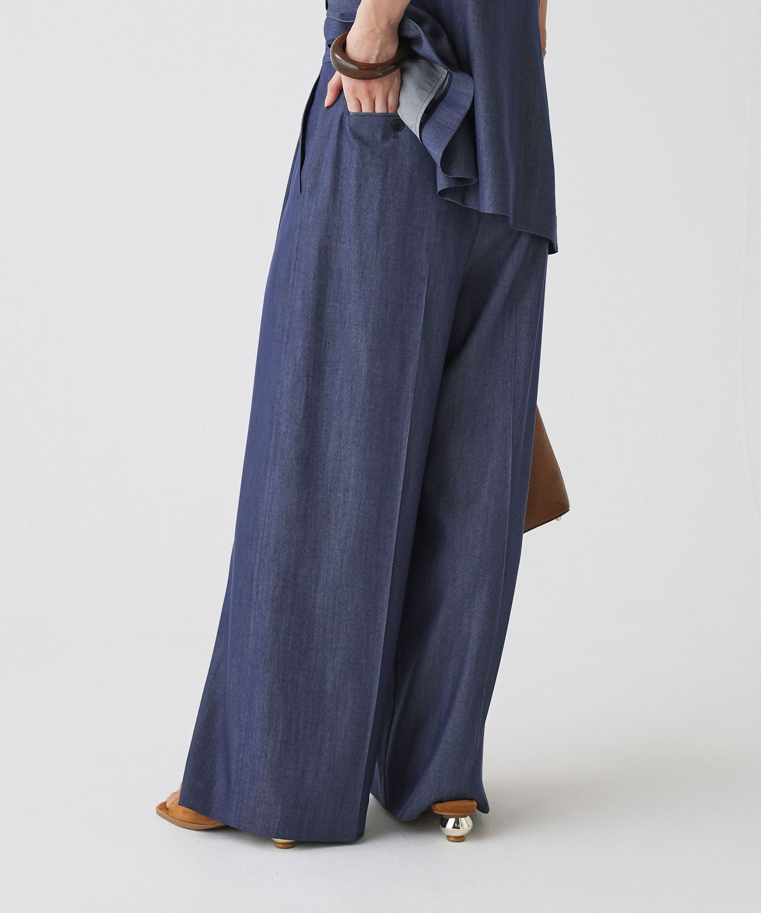 BABYLONE「ソフトレーヨンデニムパンツ」|スラックス|