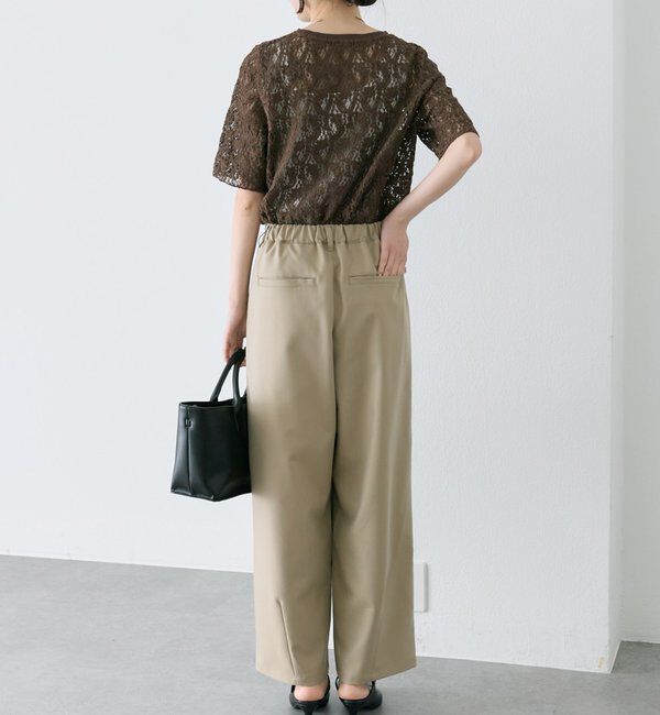  「【接触冷感】バルーンシルエットスラックスパンツ」|スラックス|