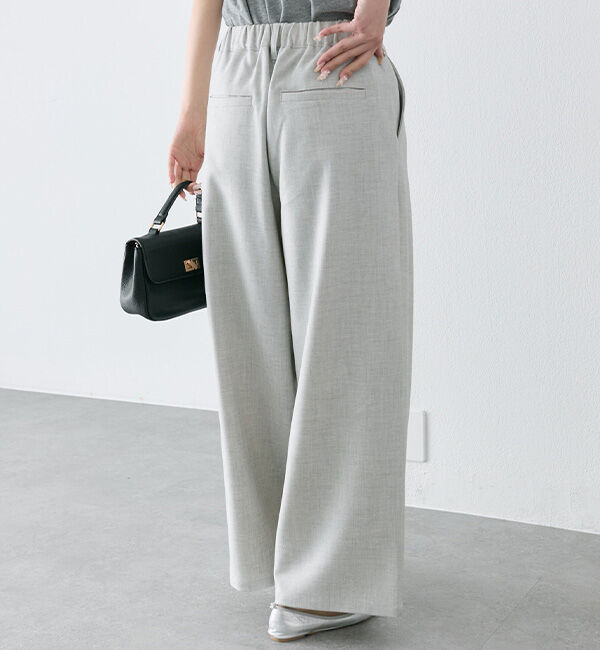  「【接触冷感】ストレートシルエットスラックスパンツ」|スラックス|