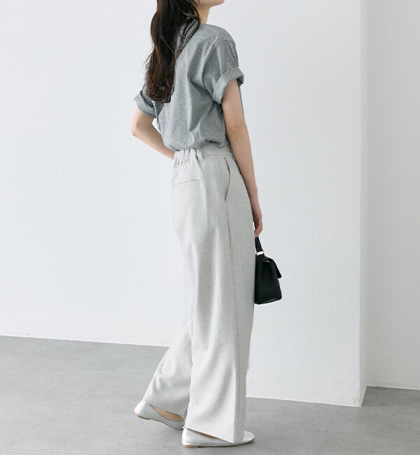  「【接触冷感】ストレートシルエットスラックスパンツ」|スラックス|