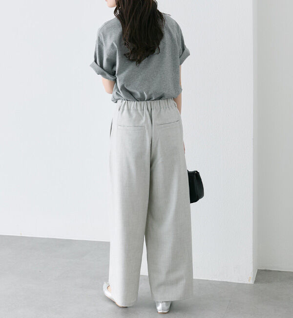  「【接触冷感】ストレートシルエットスラックスパンツ」|スラックス|