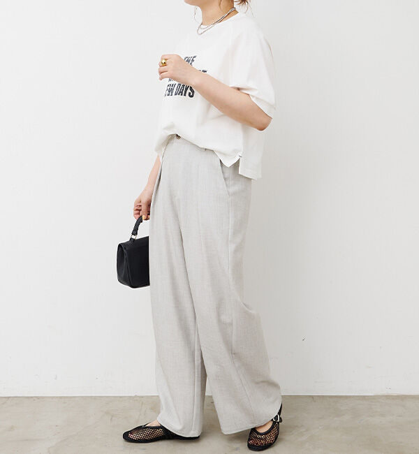  「【接触冷感】ストレートシルエットスラックスパンツ」|スラックス|