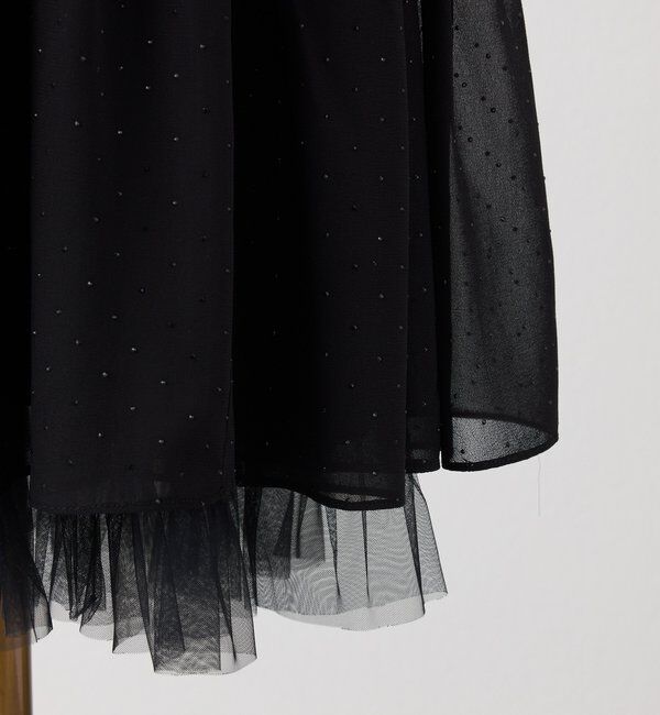  「【Black Ribbon Collection】バックリボンティアードワンピ」|ワンピース|