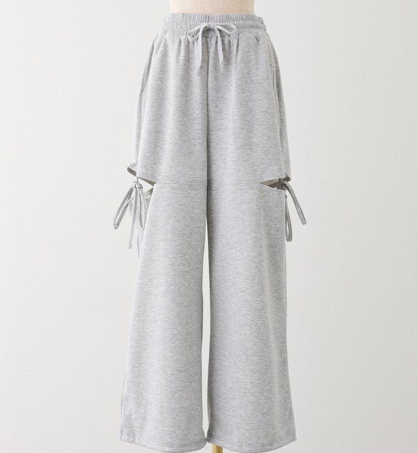  「【セットアップ可能】【SMサイズ展開あり】サイドカットリボンスエットパンツ」|その他|