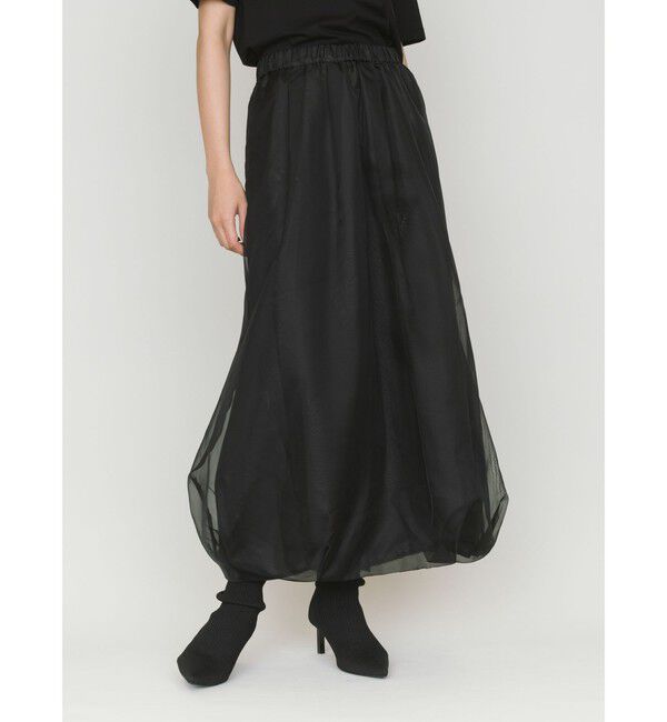 MIDIUMISOLID「MIDIUMISOLID for Ladies シアーロングバルーンスカート」|スカート|