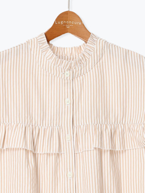 Lugnoncure「【イージーケア】無地/柄アソートフリルブラウス」|シャツ・ブラウス|