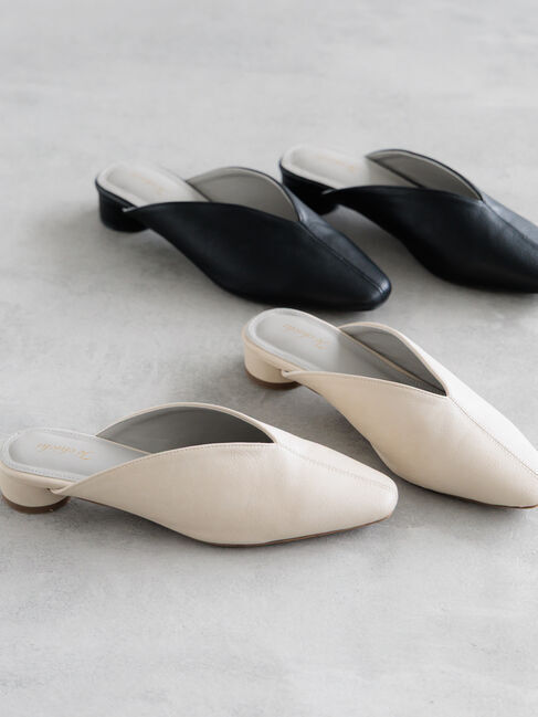 Te chichi「スリットカットミュール」|パンプス|オフホワイト