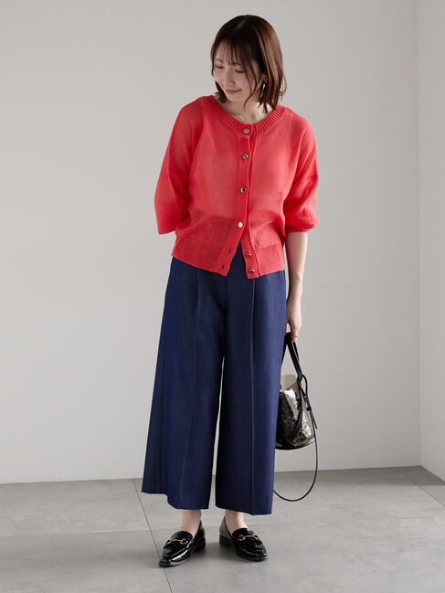 Te chichi「【WEB限定カラーあり】ペーパータッチヤーン2wayメッシュニット」|ニット・セーター|