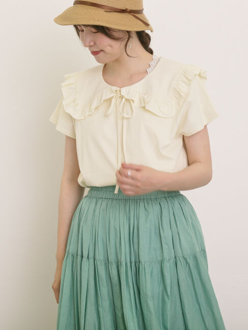 Samansa Mos2「セーラー襟Tシャツ」|Tシャツ・カットソー|