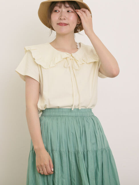 Samansa Mos2「セーラー襟Tシャツ」|Tシャツ・カットソー|