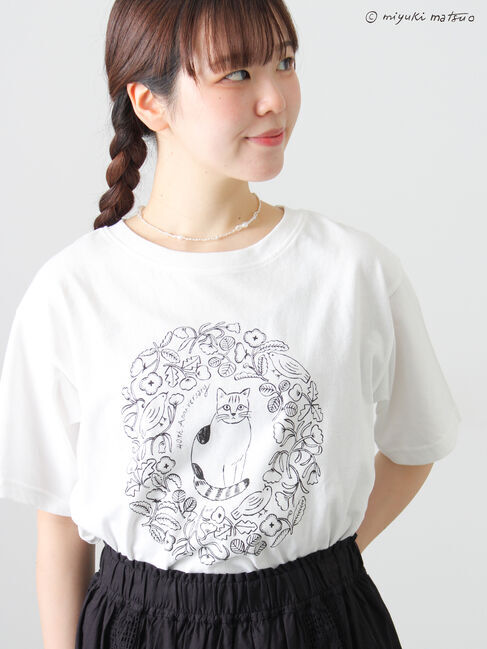 Samansa Mos2「【miyuki matsuo&times;Samansa Mos2】プリントT」|Tシャツ・カットソー|