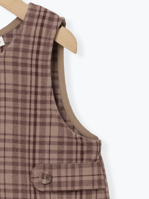 Samansa Mos2 Lagom「チェック柄ジャンバースカート」|スカート|