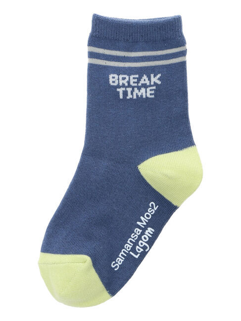 Samansa Mos2 Lagom「ロゴ入りソックス」|ソックス|ネイビー