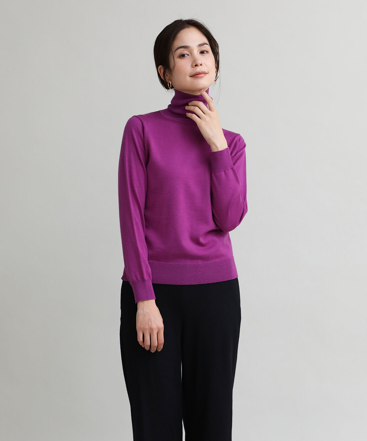 DAY by DAY it&rsquo;s international「ベーシックタートルネックニット《HARMONY》」|ニット・セーター|パープル2