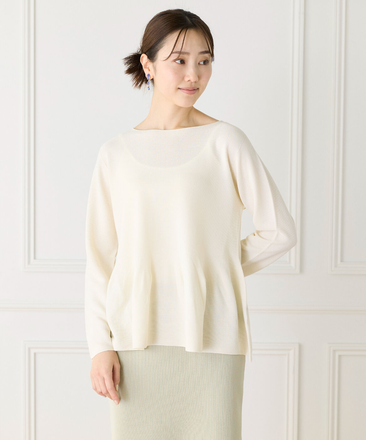 7-IDconcept.「ヘムフレア プルオーバー」|ニット・セーター|